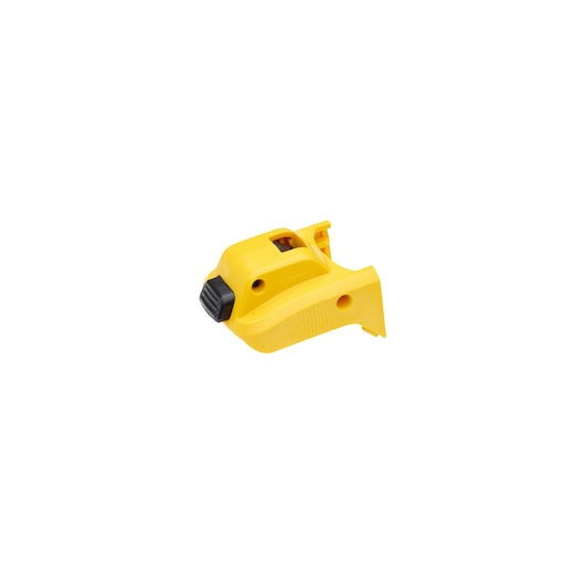 Yellow DEWALT tool accessory with black knob, designed for attachment to compatible equipment.