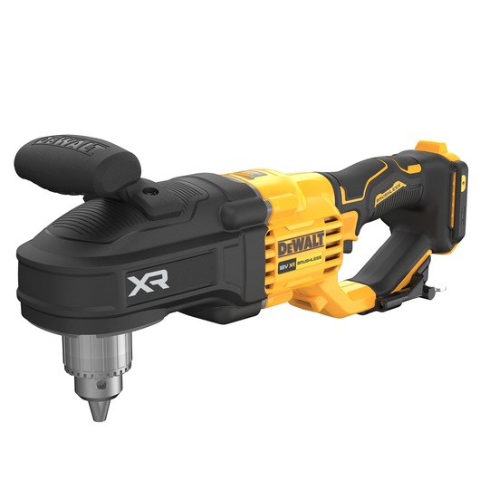 DEWALT DCD444N 18V XR cordless brushless right angle drill photographed on a white background.