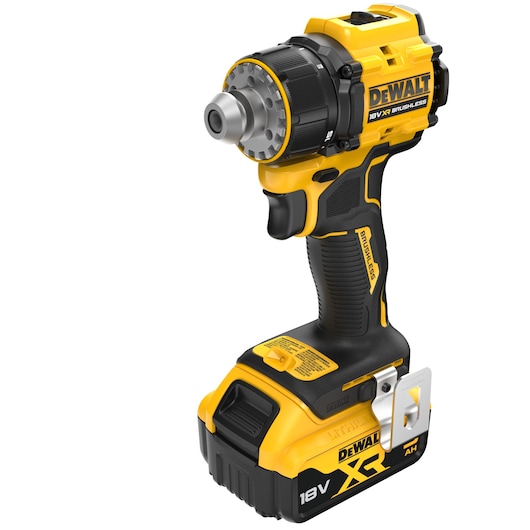 DEWALT 18V XR drill, product photography for SKUs DCD803P2T-QW, DCD803P2T, yellow-black power tool shown.