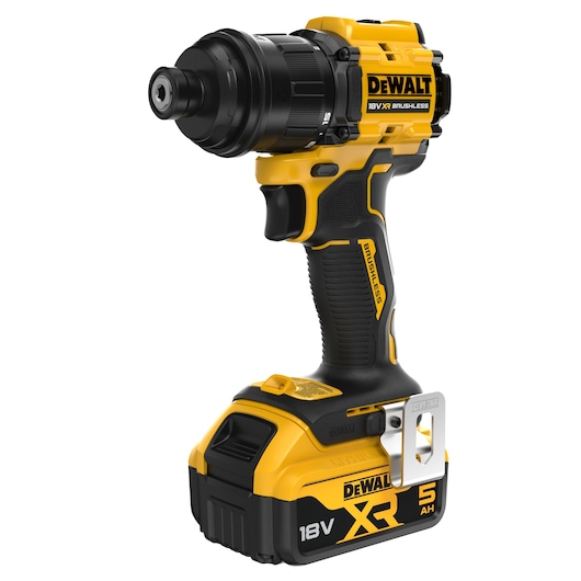 DEWALT cordless drill DCD803P2T-QW, DCD803P2T. 18V, black and yellow. Product for photography category.