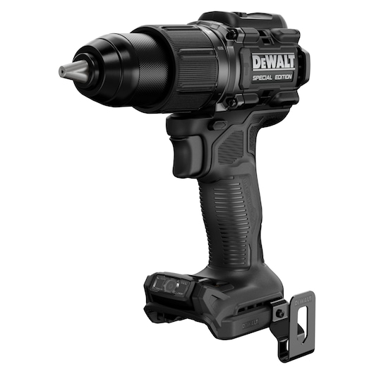 DEWALT Photography tool, black, model DCD86MP2T-QW and DCD86MP2T, Special Edition, shown angled left.