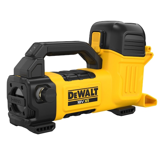 DEWALT 18V XR cordless photography tool with a robust yellow and black design and carrying handle.
