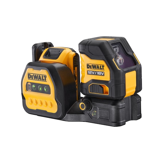 DEWALT Photography device, SKUs DCE088D1G18-QW and DCE088D1G18 shown, yellow and black design.