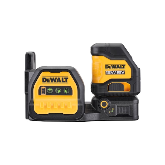 DEWALT Photography tool DCE088NG18-XJ, DCE088NG18. Yellow and black compact device with digital display.