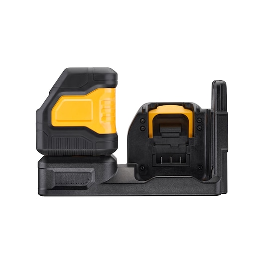 DEWALT photography tool shown. SKUs: DCE088NG18-XJ, DCE088NG18. Black and yellow design, side view.