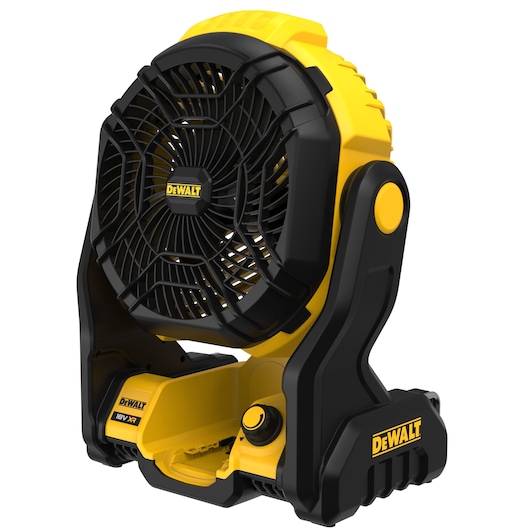 DEWALT fan, yellow-black, Photography category, SKUs DCE512N, DCE512N-XJ, Asia EMEAANZ region.