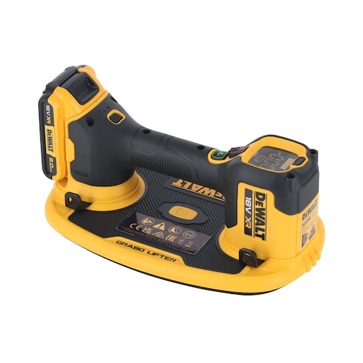 DEWALT 18V XR Grabo lifter, model DCE590D1T-QW, DCE590D1T in yellow and black for Photography category.