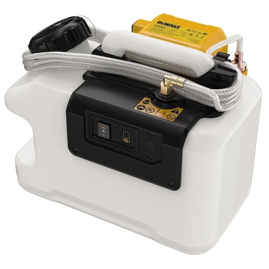 DEWALT photography product, DCE6820N and DCE6820N-XJ, compact device with hose and switches on top.