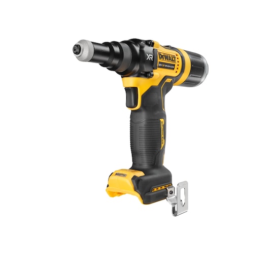 DEWALT cordless screwdriver DCF403NT with black and yellow design, shown without battery.
