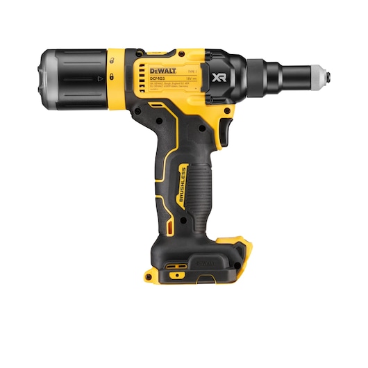 DEWALT DCF403NT cordless screwdriver with yellow and black design shown on a white background.