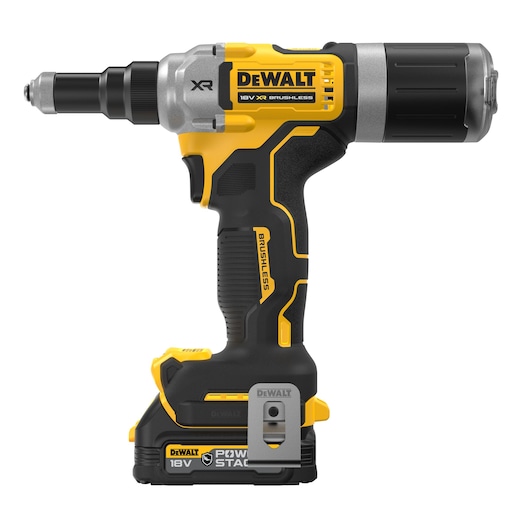 DEWALT DCF414E2GT cordless yellow and black brushless tool with 18V battery.