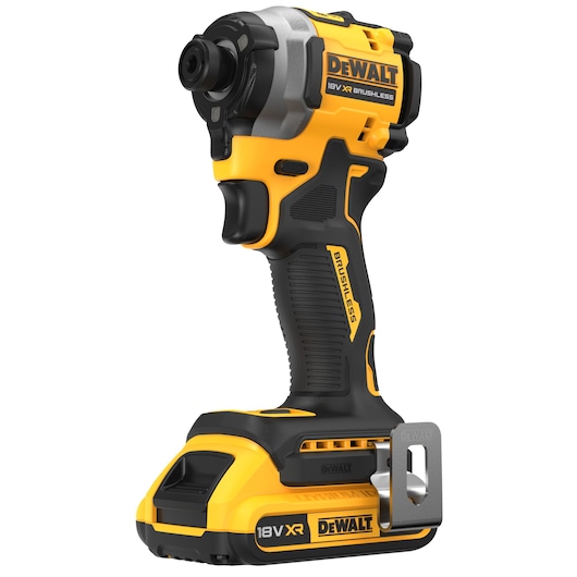 DEWALT impact driver DCF850D2T-QW, DCF850D2T, 18V XR brushless, photography category.