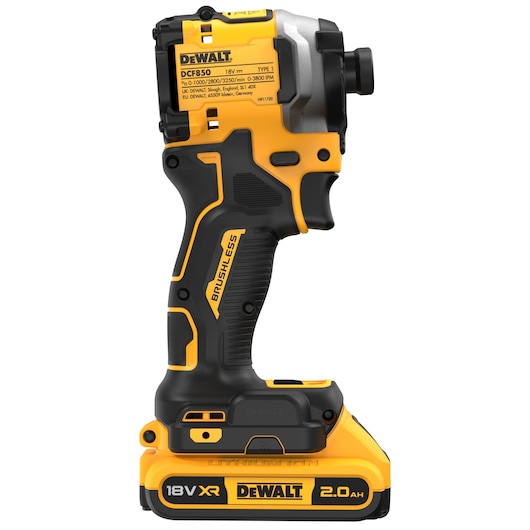 DEWALT tool DCF850D2T-QW and DCF850D2T, 18V XR brushless impact driver.