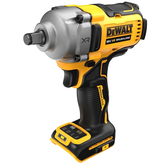 DEWALT DCF891NT 18V XR brushless impact wrench, yellow and black, cordless, tool only.