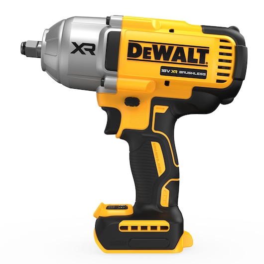 DEWALT impact wrench, photography category, models DCF900NT-XJ and DCF900NT, yellow and black design.