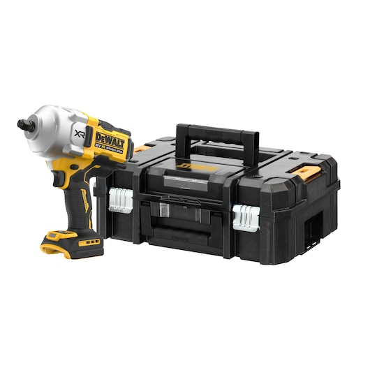 DEWALT DCF961N, DCF961N-XJ impact wrench and case. Photography product category.
