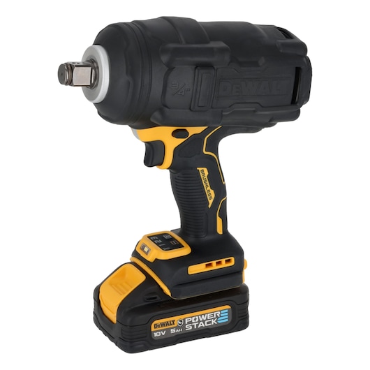 DEWALT impact wrench DCF964H2G-QW, DCF964H2G for photography. Black/yellow cordless tool shown upright.