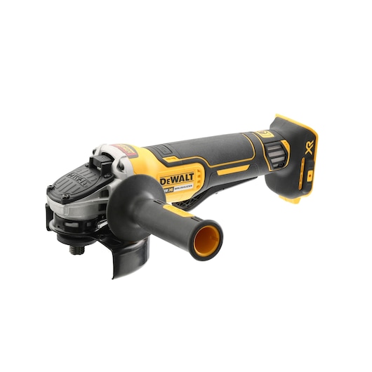 DEWALT angle grinder DCG406NT, DCG406NT-XJ tool, shown for photography product category, black and yellow design.