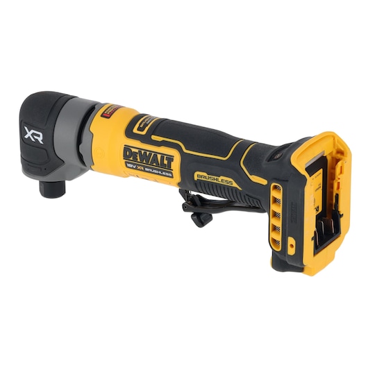 DEWALT DCG421N-XJ and DCG421N cordless tool, photography category, black-yellow body shown.