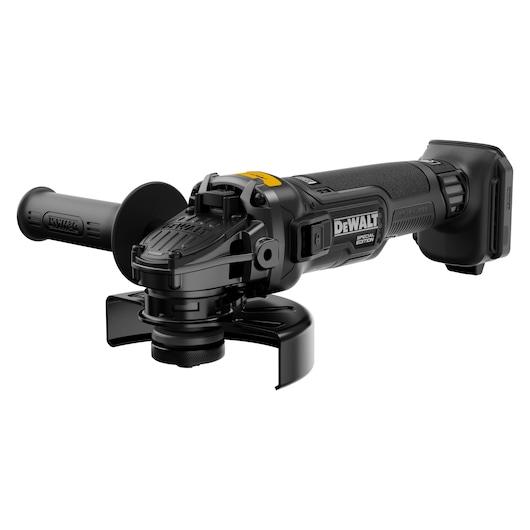 DEWALT grinder DCG45MP2T-QW, DCG45MP2T. Black cordless tool, side handle, for Photography category.
