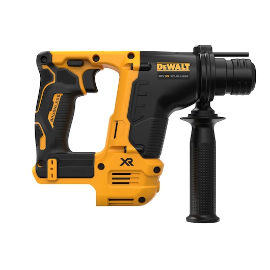 DEWALT rotary hammer, yellow/black, for DCH072NT, DCH072N, DCH072N-XJ SKUs. Compact, XR brushless model shown.