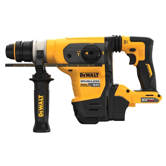 DEWALT cordless rotary hammer drill with side handle and brushless motor, model DCH416NT.
