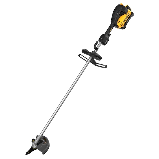 DEWALT brush cutter DCMBC812N-XJ, DCMBC812N shown. Long shaft, black and yellow, for garden trimming.