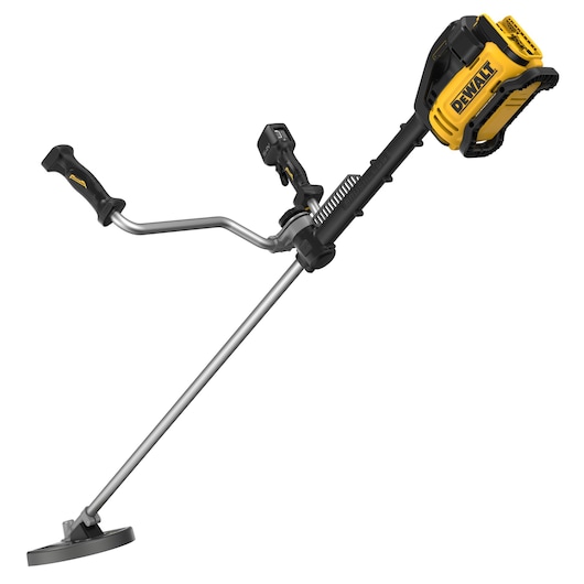 DEWALT brush cutter, SKUs DCMBC823N, DCMBC823N-XJ, with ergonomic handle and battery, product category: Photography.