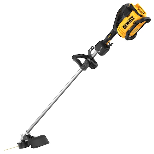 DEWALT cordless grass trimmer, product SKUs DCMST911N, DCMST911N-XJ. Straight shaft, yellow and black.