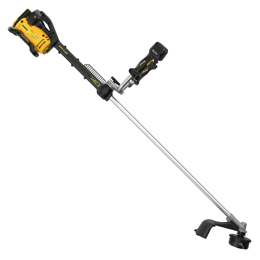 DEWALT cordless trimmer, model DCMST922N, DCMST922N-XJ. Photography product, yellow and black design.