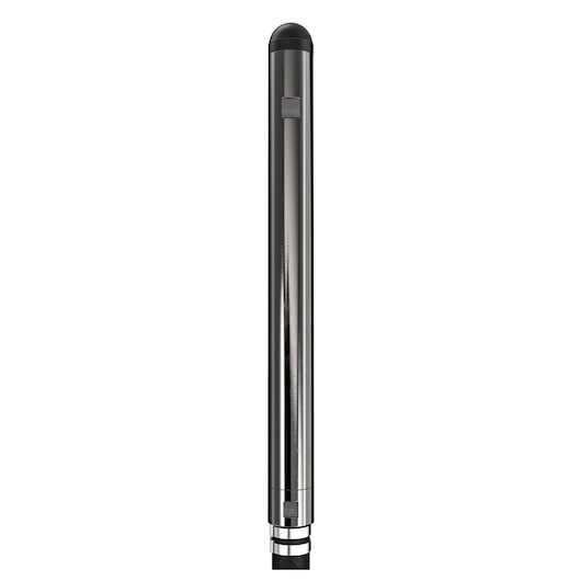 Metal cylindrical photography accessory with a black rounded top and small label, shown upright on white background.