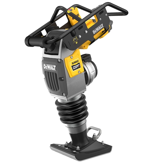 DEWALT cordless compactor machine with sturdy base and protective handle, model DCPS660N.