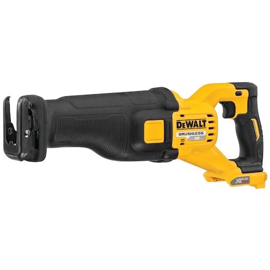 DEWALT cordless reciprocating saw with brushless motor, black and yellow, model DCS389NT.