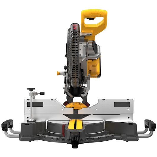 DEWALT miter saw, SKUs DCS781X2-QW and DCS781X2, in Photography category, front view.