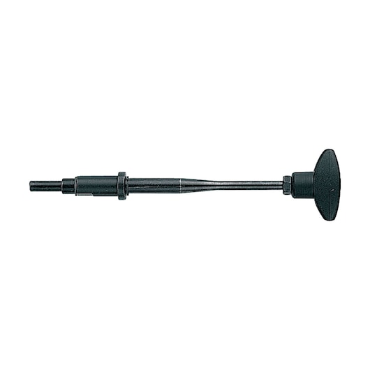 Black DEWALT depth rod accessory for photography, shown against a white background.