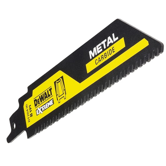 DEWALT Extreme carbide metal saw blade DT20436 with yellow and black design for cutting metal.
