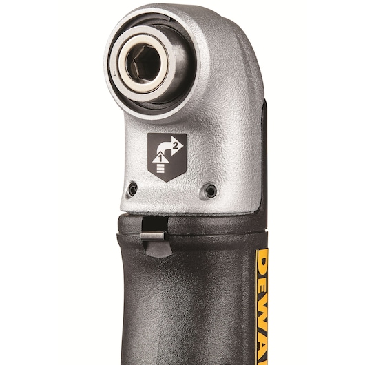 DEWALT tool head, close-up. Photography. SKUs: DT20503-QZ, DT20503.