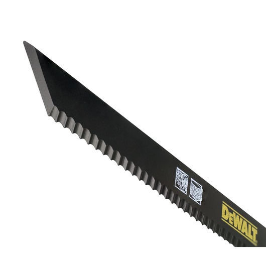 DEWALT saw blade close-up, serrated edge, for DT2451, DT2451-QZ Photography SKUs.