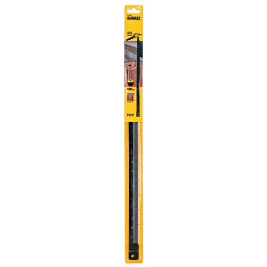 DEWALT DT2974 saw blade in yellow packaging, 430mm TCT blade for power tools, designed for masonry cutting.