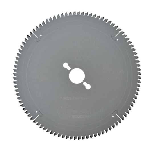 DEWALT DT4282 circular saw blade with fine teeth for wood and laminate cutting.