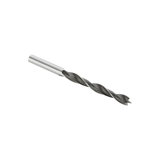 A single DEWALT wood drill bit with a cylindrical shank and spiral flutes, shown on a plain white background.