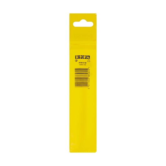 Back view of DEWALT DT4512 yellow packaging with barcode and safety icons.