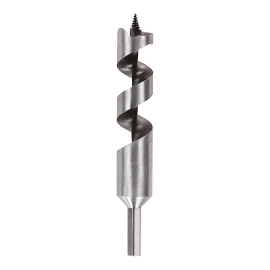 DEWALT DT4614 auger drill bit with screw tip for wood, shown upright on a white background.