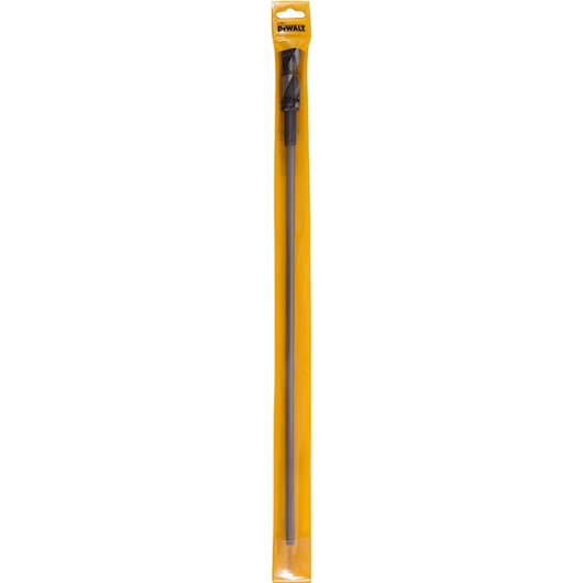 DEWALT DT4877 long drill bit in yellow retail packaging, shown upright against a white background.