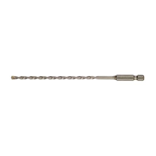 Long DEWALT drill bit with hex shank, suitable for drilling in various materials. Product shown horizontally.