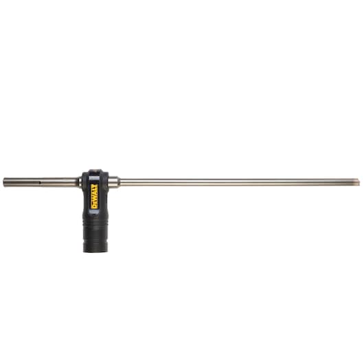 DEWALT DT60230 long metal drill bit with black grip, shown horizontally on white background.