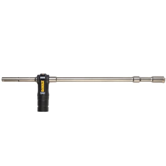 DEWALT DT60234 long metal drill bit with black attachment, designed for masonry or concrete drilling.