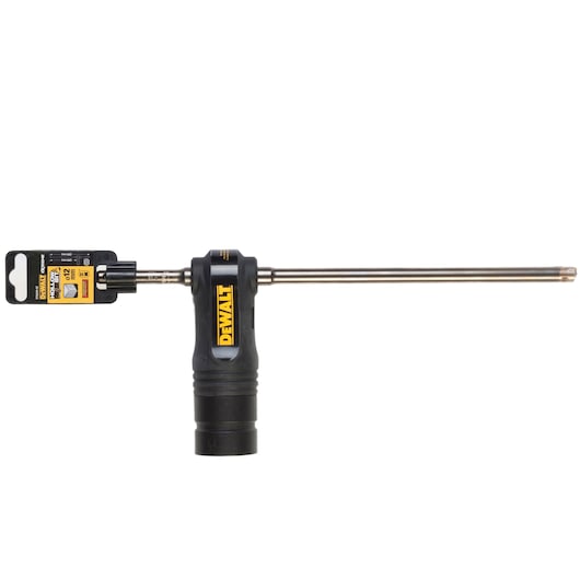 DEWALT DT60340 T-handle drill with label, black and yellow, used for masonry and concrete drilling.