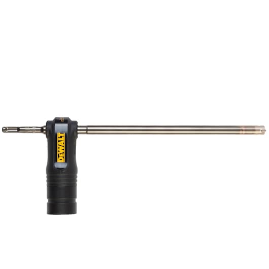 DEWALT DT60342 long metal drill bit with black plastic attachment, shown horizontally on white background.