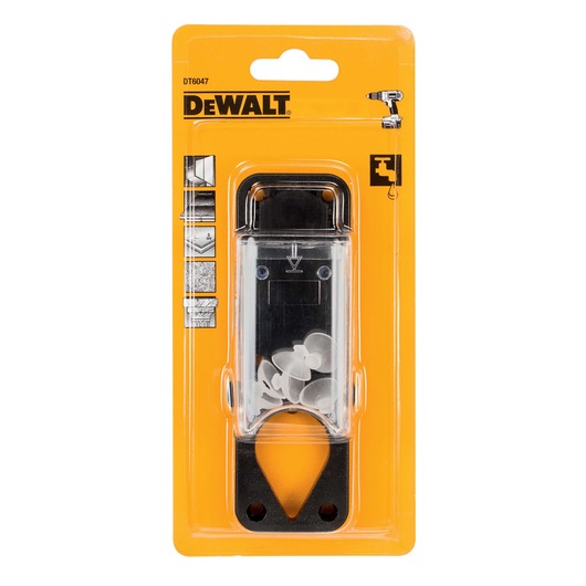 DEWALT DT6047 wall hanger kit for pictures and frames, packaged in yellow blister pack.